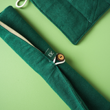 Bamboo Cutlery Set with Organic Cotton Pouch