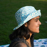 Blue Marine Sea Printed Bucket Hat