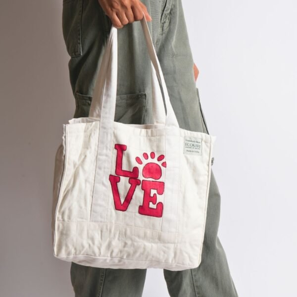 hand printed tote bag