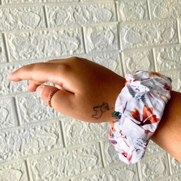 printed scrunchies