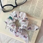 Rose Printed Bamboo Scrunchies for Women Image