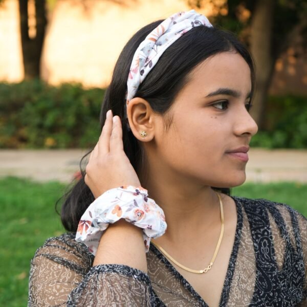 Serene Knot Headband & Scrunchie Set - Image 2