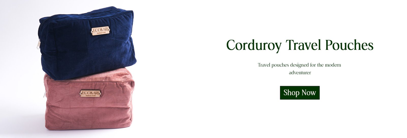 corduroy travel pouches